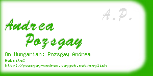 andrea pozsgay business card